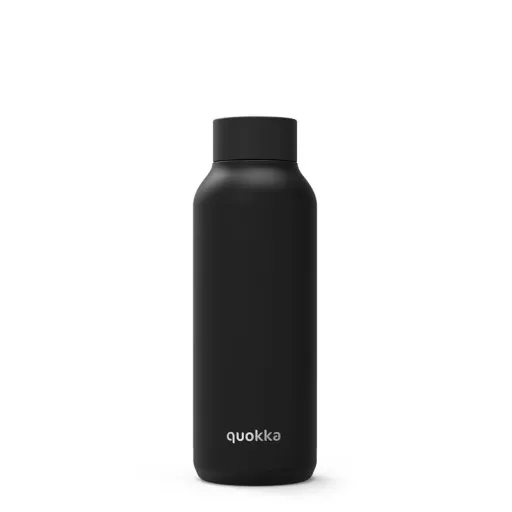 Quokka Solid vákum szigetelt vizesüveg, rozsdamentes acél kulacs 510 ml jet black