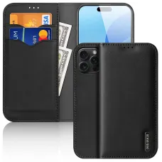 Dux Ducis Hivo fliptok iPhone 16 Pro Max telefonhoz RFID védelemmel - fekete