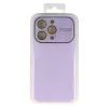 Soft Silicone Lens tok iPhone 15-höz világos lila - 4. kép