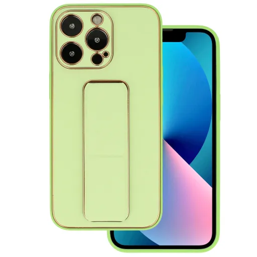 TEL PROTECT Bőr Luxus Álló Tok iPhone 11 Pro Menta