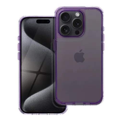MATRIX CLEAR tok iPhone 15 Pro Max-hoz, világoslila MATRIX CLEAR tok iPhone 15 Pro Max-hoz, világoslila