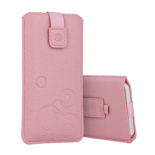 WONDER Deko Pouch tok (XL méret) iPhone 14/14 Pro/iPhone 15/15 Pro/Samsung S23/S23 Plus/S24/S24 Plus/A15/A54 5G pink