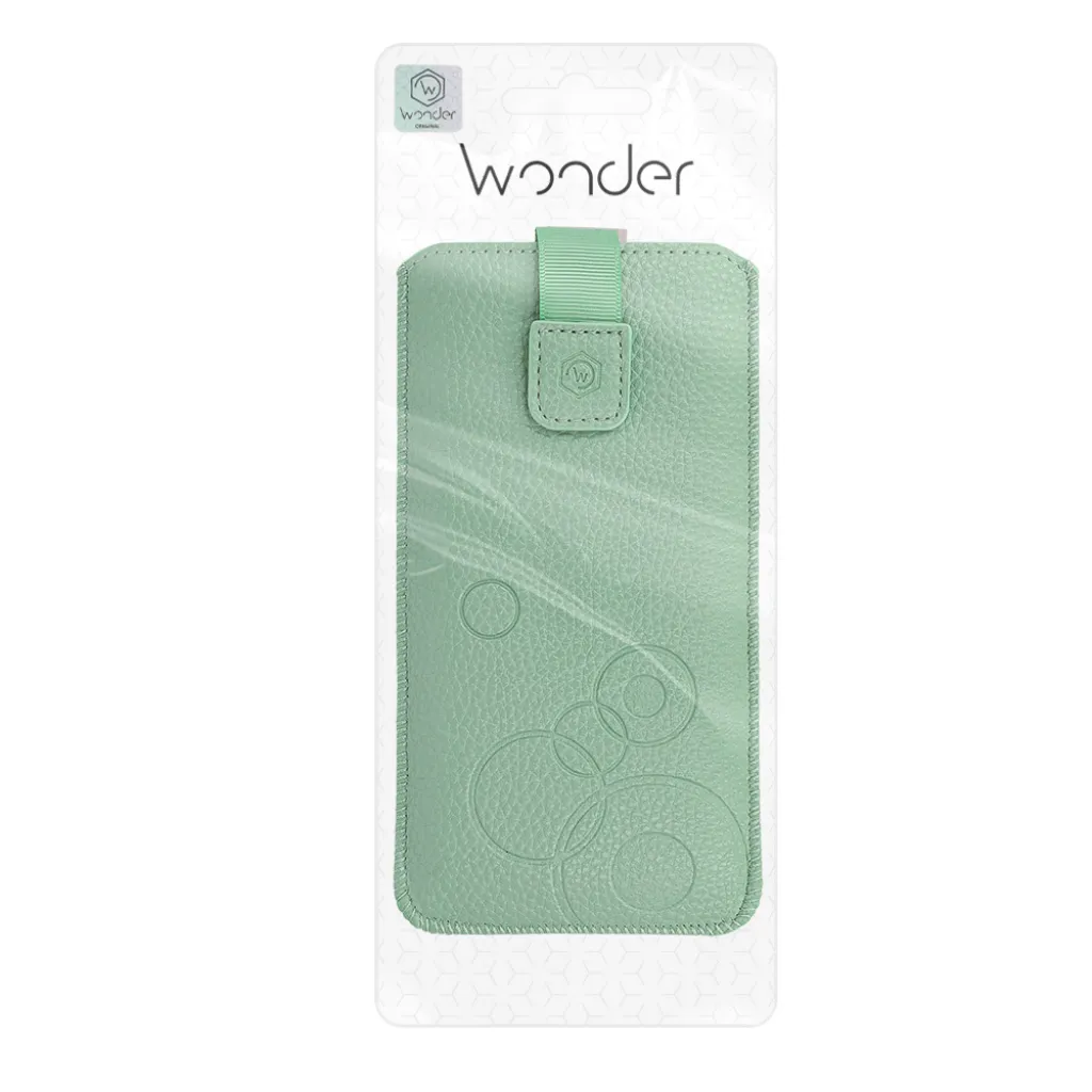 WONDER Deko zsebtok (Méret: XL) az Iphone 13 Mini/12 Mini/SE 2020/2022/7/8 zöld tok - 7