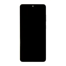 LCD kijelző + Érintőegység + Előlapi borítás Samsung G986/G985 Galaxy S20+ Kozmikus Szürke