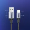 Ugreen US288 USB-A - USB-C QC 3.0 3A 2m kábel, szürke - 0. kép