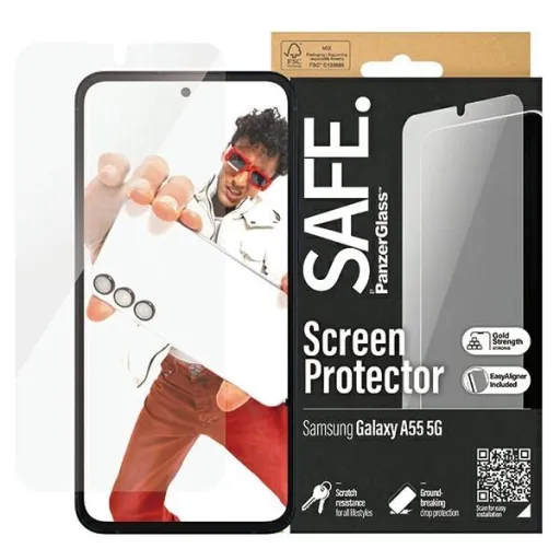 SAFE by PanzerGlass Sam A55 5G A556 Üvegfólia Ultra-Wide Fit Easy Aligner-rel SAFE95687