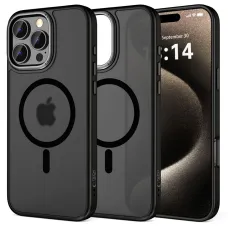 TECH-PROTECT MAGPEREM MAGSZAFE IPHONE 16 PRO MAX MATT FEKETE/SZÜRKE tok