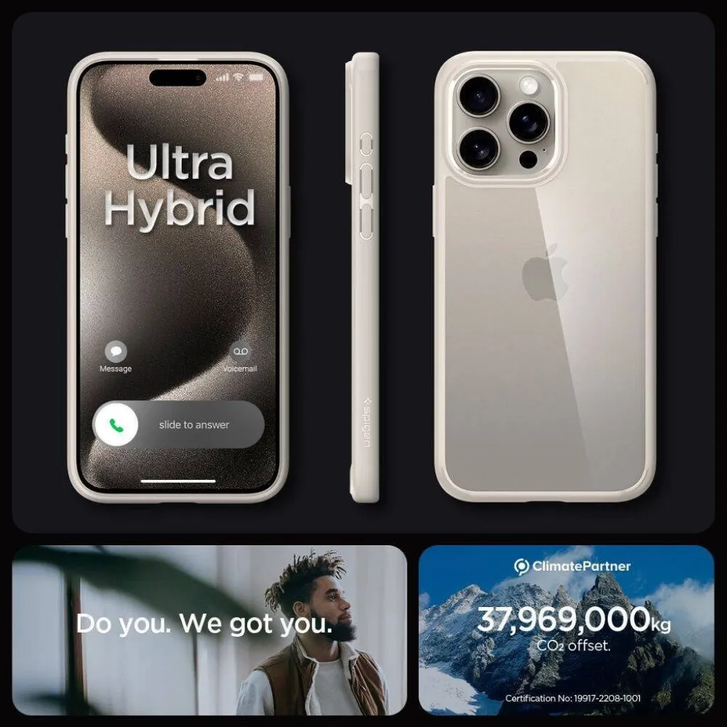  IPHONE 16 Pro természetes titán SPIGEN Liquid Air tok - 7