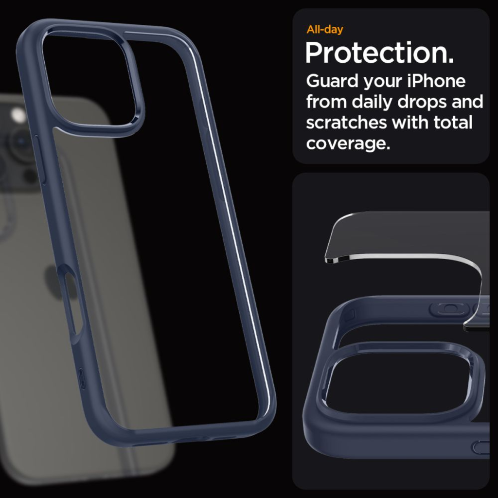  iPhone 16 Pro Tengerészkék SPIGEN Ultra Hybrid tok - 14