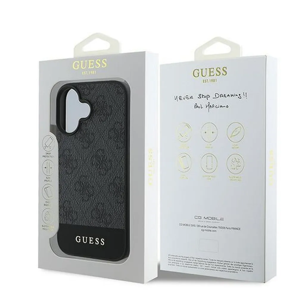  iPhone 16 Plus GUESS tok GUHCP16MG4GLGR (PC/TPU 4G PU Bottom Stripe) szürke - 8