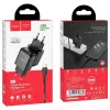 HOCO utazó töltő USB A + kábel USB A-ról Type C-re 2.1A N2 fekete - 4. kép