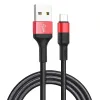 HOCO USB A - Type C 2A X26 kábel 1 m fekete-piros - 0. kép