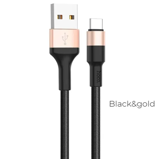 HOCO USB A - Type-C 2A X26 1 m fekete-arany kábel
