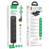 HOCO elosztó 4 foglalattal + 2 x USB A + Type C PD QC3.0 3A 20W NS1 fekete - 3. kép
