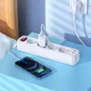 HOCO 4 aljzatos elosztó, hosszabbító kábel + 2 x USB A + Type C PD QC 3A 20W NS1 fehér - 1. kép