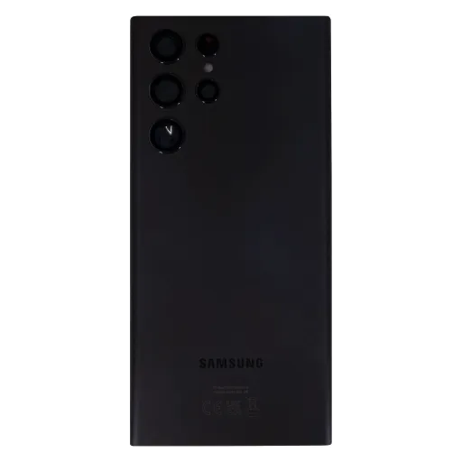 Samsung S908B Galaxy S22 Ultra akkumulátor fedél Phantom Fekete (Szerviz csomag)