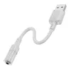 HOCO adapter AUX USB A to Jack 3,5 mm LS37 0,15 m szürke - 0. kép