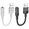 HOCO adapter AUX USB A to Jack 3,5 mm LS37 0,15 m szürke - 1. kép