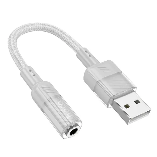 HOCO adapter AUX USB A to Jack 3,5 mm LS37 0,15 m szürke