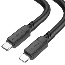 Borofone BX81 Goodway kábel - Type C - Lightning - PD 20W 1 méter fekete