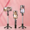 Selfie Stick MINI - levehető bluetooth távirányítóval és állvánnyal - P09 FEKETE - 1. kép