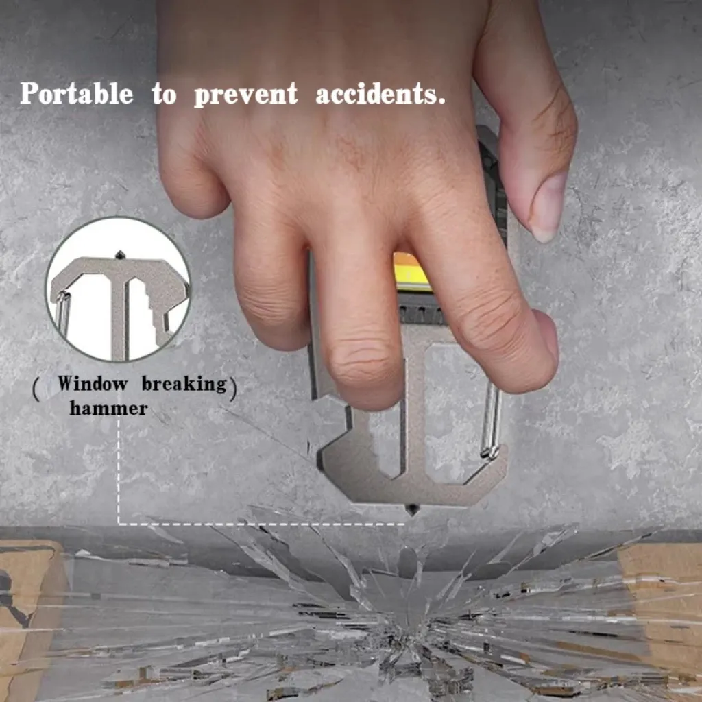 Mini zseblámpa LED kulcstartó W5138 Type C 4 csavarhúzóheggyel és állvánnyal - 3