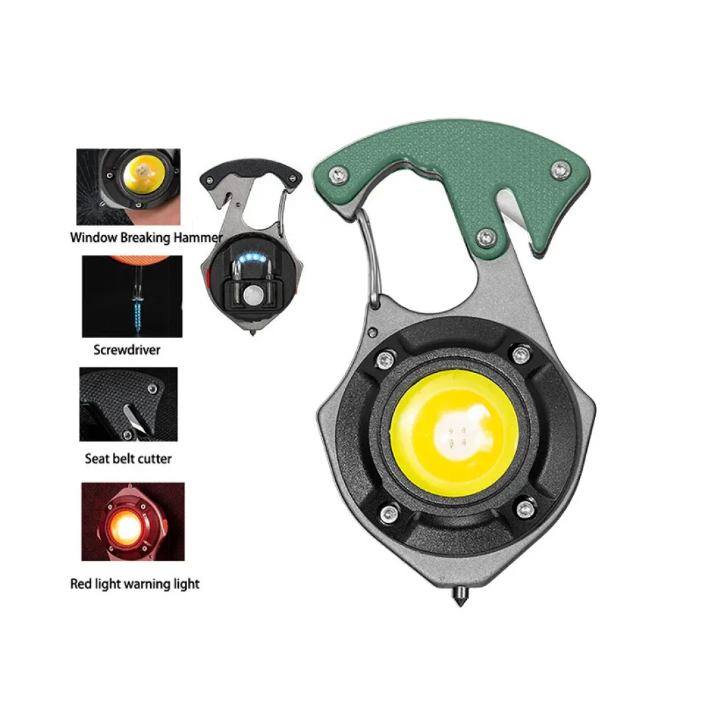 Mini zseblámpa LED kulcstartó W5143 Type C két csavarhúzó bit-el zöld - 2