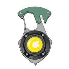 Mini zseblámpa LED kulcstartó W5143 Type C két csavarhúzó bit-el zöld