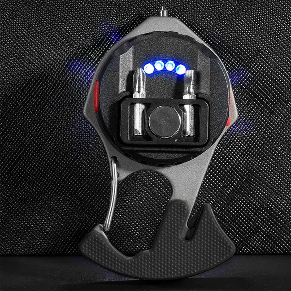 Mini zseblámpa LED kulcstartó W5143 Type C két csavarhúzó bit-el zöld - 4