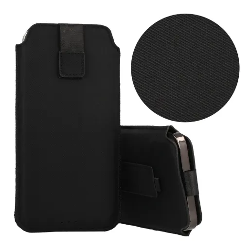 HIT Pouch Case (XXL méret) Samsung S23 Ultra/S22 Ultra/M33/M23/A14 5G/Xiaomi Redmi 12C tok design 1 fekete