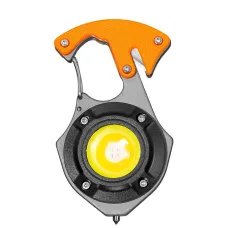 Mini LED zseblámpa kulcstartó W5143 Type C 2 csavarhúzó hegyekkel narancs
