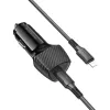 Borofone autós töltő BZ31B Solid - Type C - PD 30W Type C - Lightning kábel fekete - 1. kép
