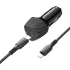 Borofone autós töltő BZ31B Solid - Type C - PD 30W Type C - Lightning kábel fekete - 2. kép