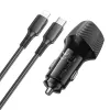 Borofone autós töltő BZ31B Solid - Type C - PD 30W Type C - Lightning kábel fekete - 4. kép