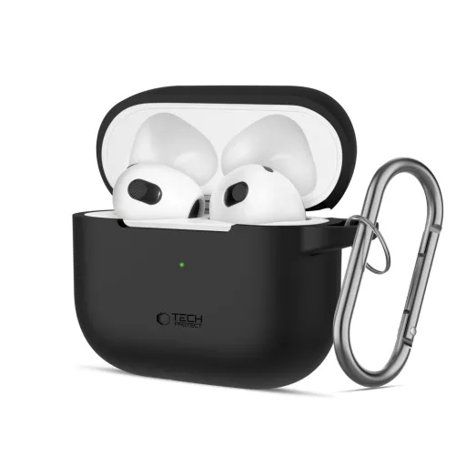 TECH-PROTECT SILICONE HOOK APPLE AIRPODS 3 FEKETE