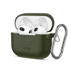 TECH-PROTECT SZILIKON AKASZTÓ APPLE AIRPODS 3 OLAJZÖLD tok