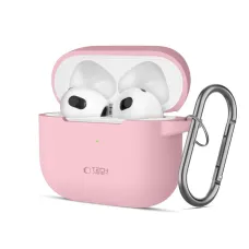 TECH-PROTECT SZILIKON AKASZTÓS APPLE AIRPODS 3 TOK PÚDERRÓZSASZÍN