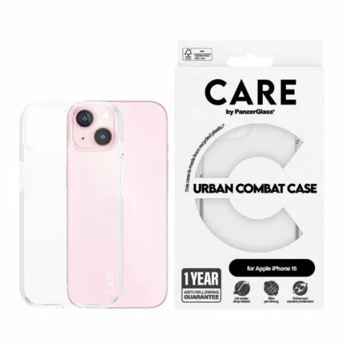 CARE by PanzerGlass Urban Combat tok iPhone 15 - átlátszó