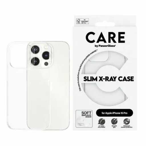 CARE by PanzerGlass Slim X-Ray tok iPhone 15 Pro - Átlátszó