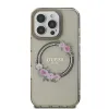Original Case GUESS IML Flowers Wreath Magsafe GUHMP16LHFWFCK tok iPhone 16 Pro fekete - 1. kép