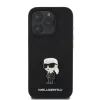 Karl Lagerfeld Fémes Csillám Ikonik iPhone 16 Pro Max tok Fekete - 0. kép