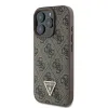 Original Case GUESS hardcase Leather 4G Triangle Strass Magsafe GUHCP16LP4TDPW tok iPhone 16 Pro barna - 0. kép