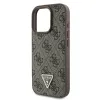 Original Case GUESS hardcase Leather 4G Triangle Strass Magsafe GUHCP16LP4TDPW tok iPhone 16 Pro barna - 4. kép