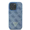 Original Case GUESS hardcase Leather 4G Triangle Strass Magsafe GUHCP16XP4TDPB iPhone 16 Pro Max tok kék - 1. kép