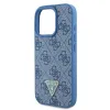 Original Case GUESS hardcase Leather 4G Triangle Strass Magsafe GUHCP16XP4TDPB iPhone 16 Pro Max tok kék - 4. kép