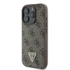 Original Case GUESS hardcase Leather 4G Triangle Strass Magsafe GUHCP16XP4TDPW tok iPhone 16 Pro Max barna - 0. kép