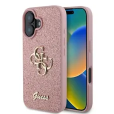 Original Case GUESS hardcase Fixed Glitter Big 4G GUHCP16SHG4SGP tok iPhone 16 pink