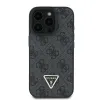 Eredeti GUESS bőrtok fém logóval és strasszos keresztpánttal GUHCP16XP4TDSCPK iPhone 16 Pro Max fekete tok - 1. kép