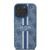 Eredeti GUESS kemény tok 4G Printed Stripes MagSafe GUHMP16LP4RPSB iPhone 16 Pro kék tok - 1. kép