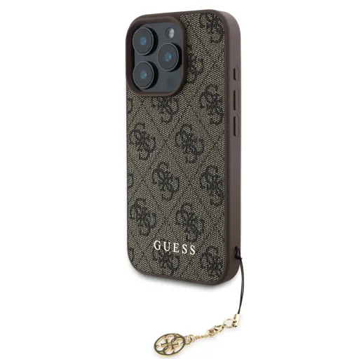 Guess 4G Charm tok iPhone 16 Pro Tone on Tone Barna